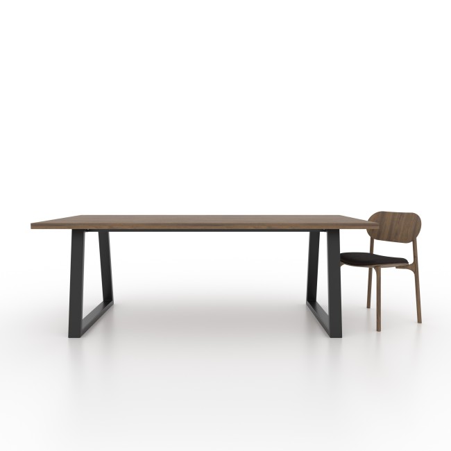 Gambe a trapezio in ferro con 2 barre, ideali per piani pesanti e resistenti