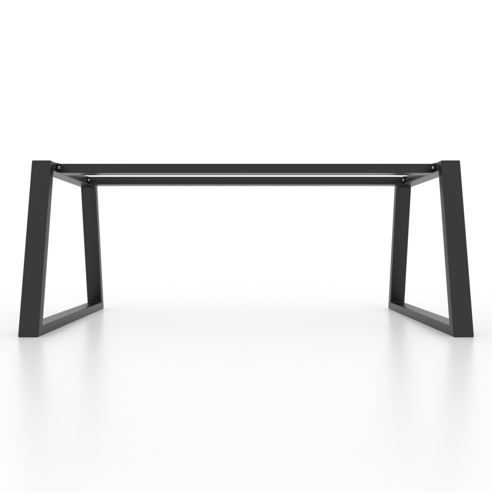 Gambe a trapezio in metallo con doppia barra, perfette per sostenere piani pesanti