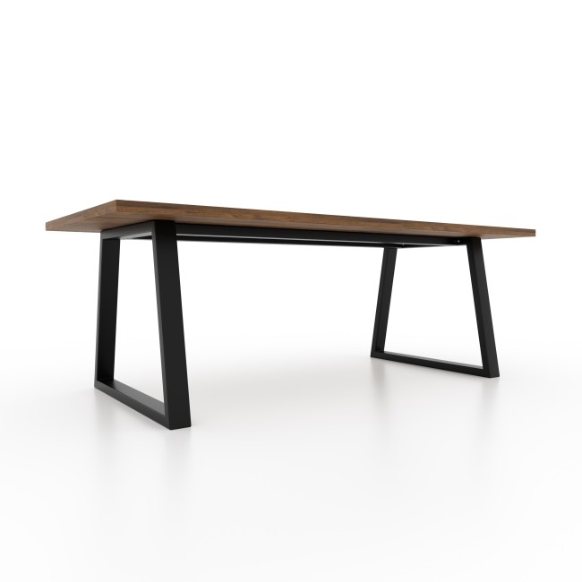 Trapezförmige Metallbeine mit doppelter Strebe, perfekt für schwere Platten