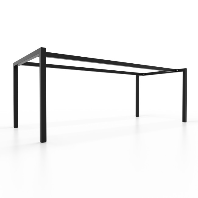 Slim iron table legs with two bars, slender elegance and guaranteed stability