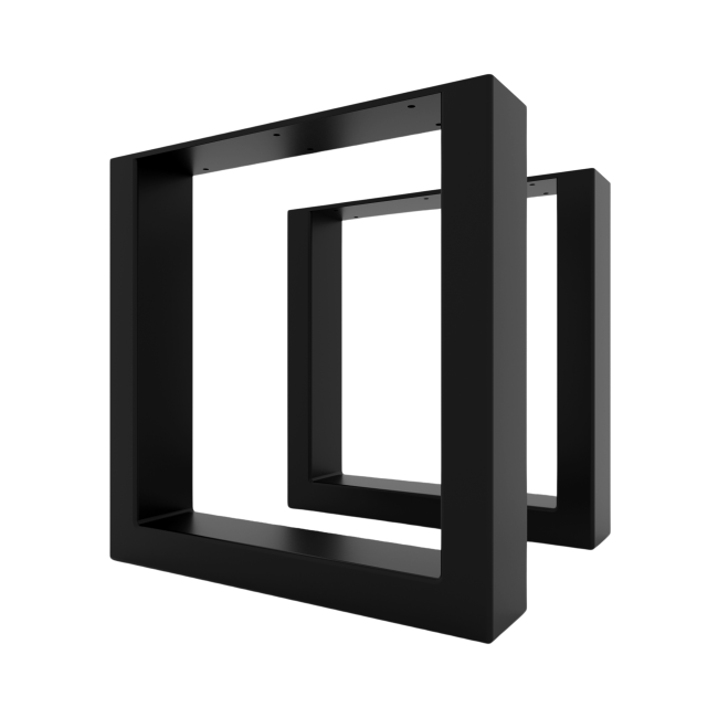 Pieds pour banc en fer noir, style industriel, robustes et résistants