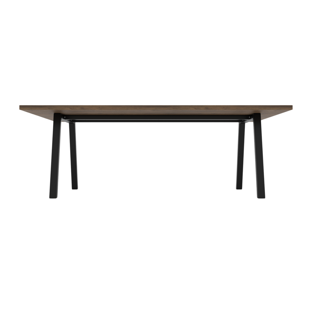 Piedi per scrivania in ferro a forma di trapezion con due barre 