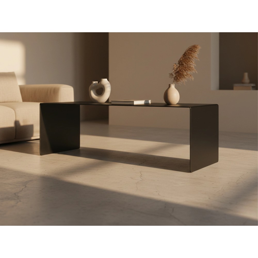 Table basse de salon en acier 4 mm – Table basse industrielle moderne| Monolite
