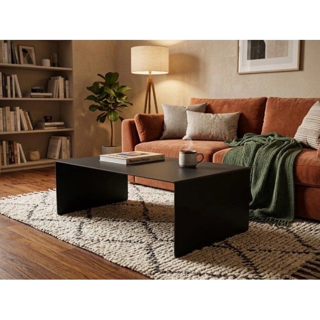 Tavolino Basso Salotto in Acciaio  | Coffee Table Industriale Moderno e Stabile | Monolite