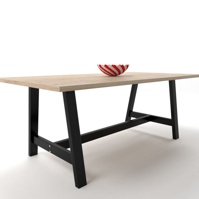 Gambe per scrivania in ferro a A con barra centrale, perfette per home office