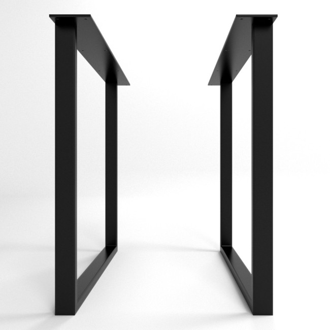 Pieds de table slim gris, look contemporain, idéals pour bureaux et ateliers