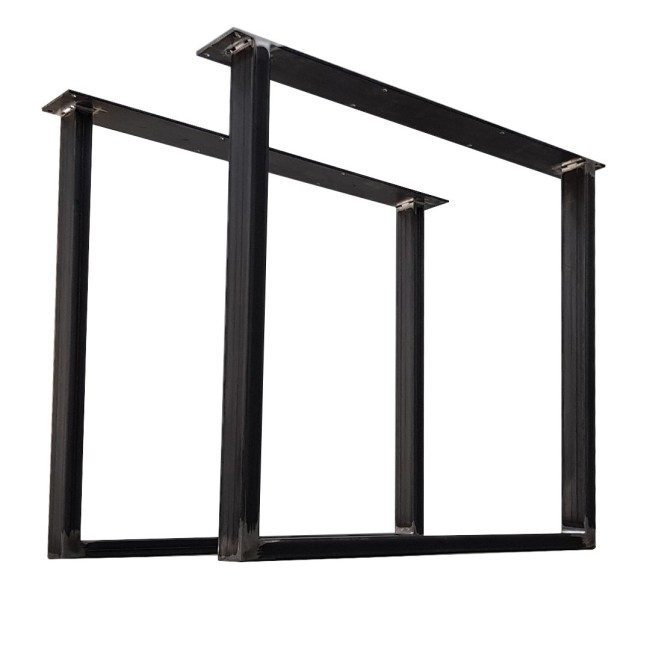 Piedi per tavolo slim neri, stile industriale, perfetti per ambienti open space