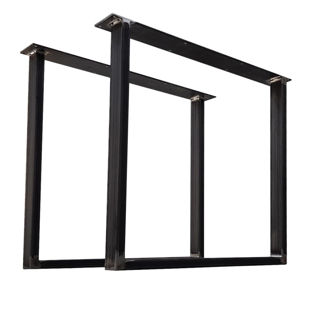 Schmale Tischfüße aus weißem Eisen, minimal chic, passend zu Holzplatten