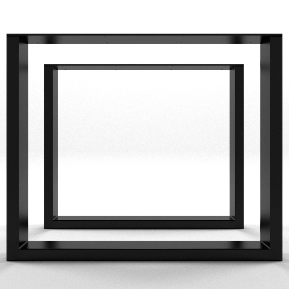 Gambe per tavolo in ferro nero opaco, stile industriale, realizzate su misura.