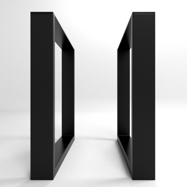 Gambe per tavolo nero opaco, linee moderne, su misura per piani in legno 