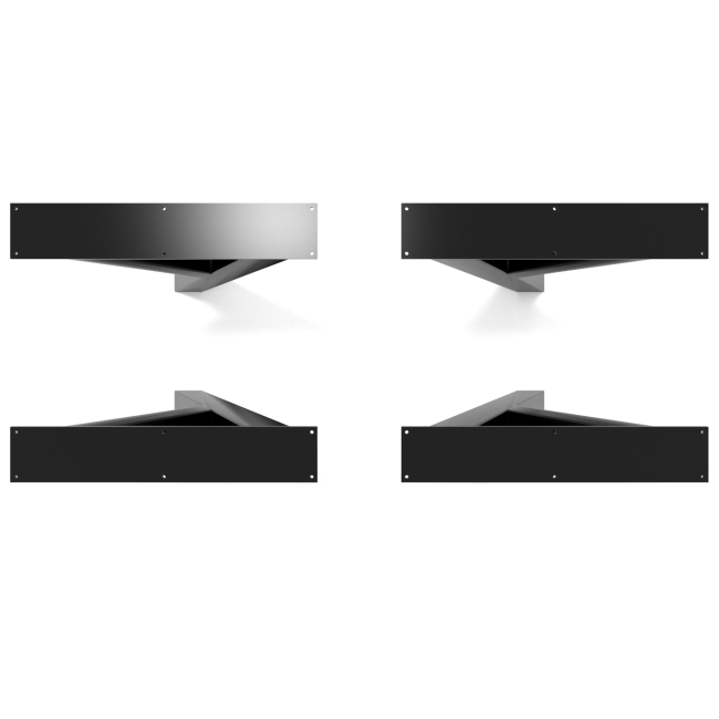 Pieds de table en Y en métal gris, parfaits pour meubles de caractère et tendance