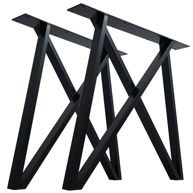 M-shaped black steel table legs, perfect balance between strength and beauty