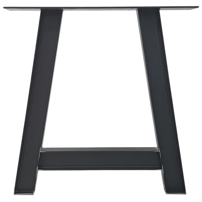H-shaped raw steel table or desk support, authentic industrial look