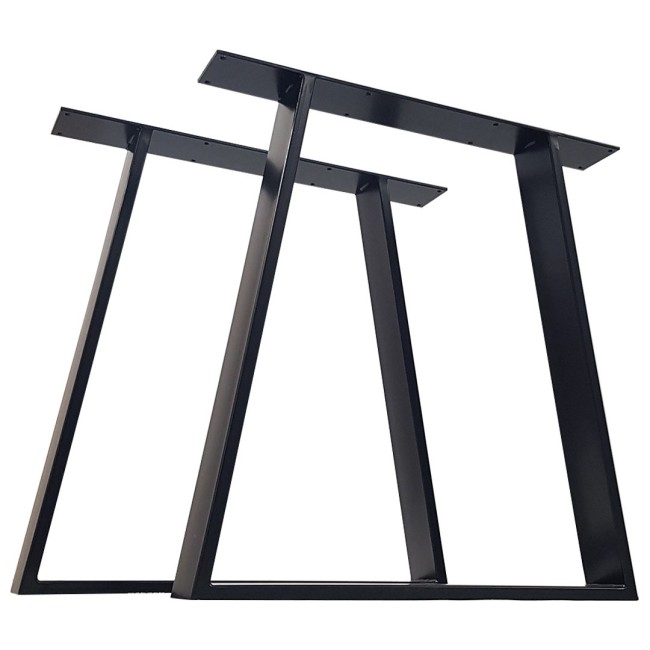 Schlanke trapezförmige Tischbeine aus Stahl, perfekt für moderne Räume