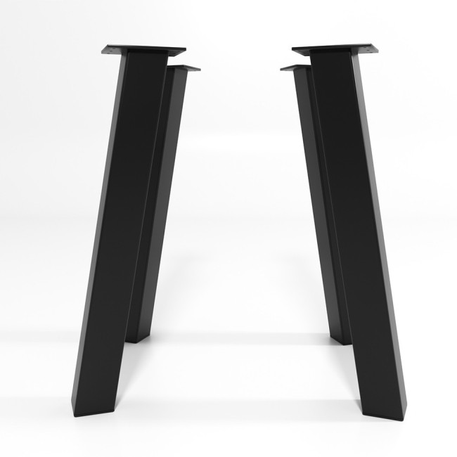 Inclined iron desk legs, sturdy and refined