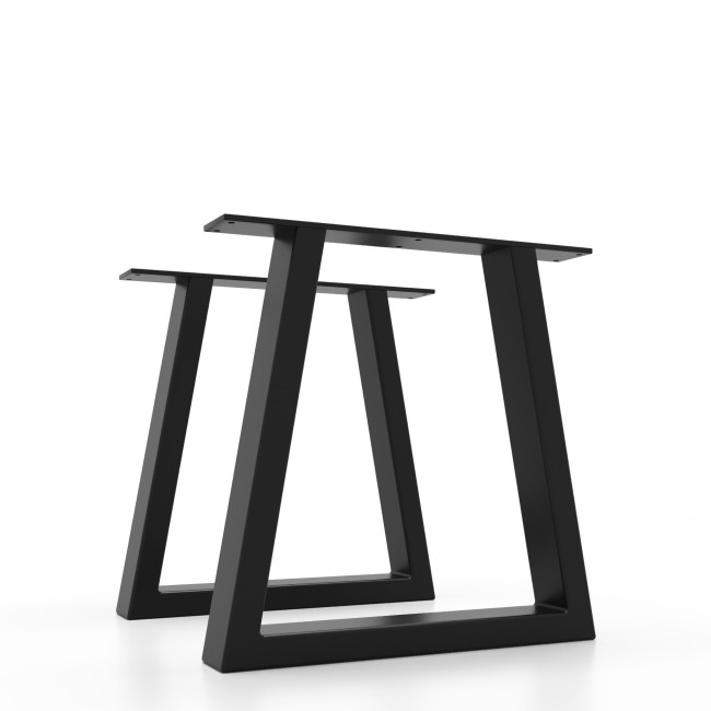 Pieds de banc en métal trapèze, style industriel épuré et robuste
