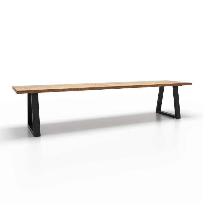 Piedi per panca a trapezio in metallo, design minimale e grande stabilità