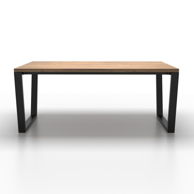 Trapezoid metal table legs, double bar, minimal and solid look