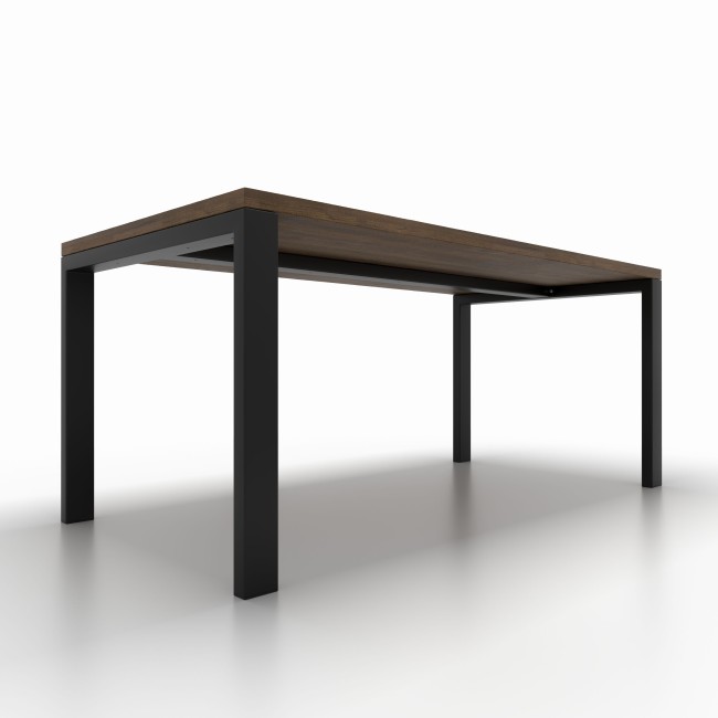 Pieds de table en fer en U inversé, design robuste et lignes affirmées