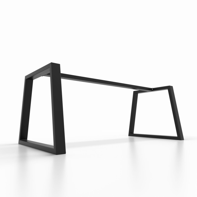 Black iron table legs, industrial style, robust and full of character