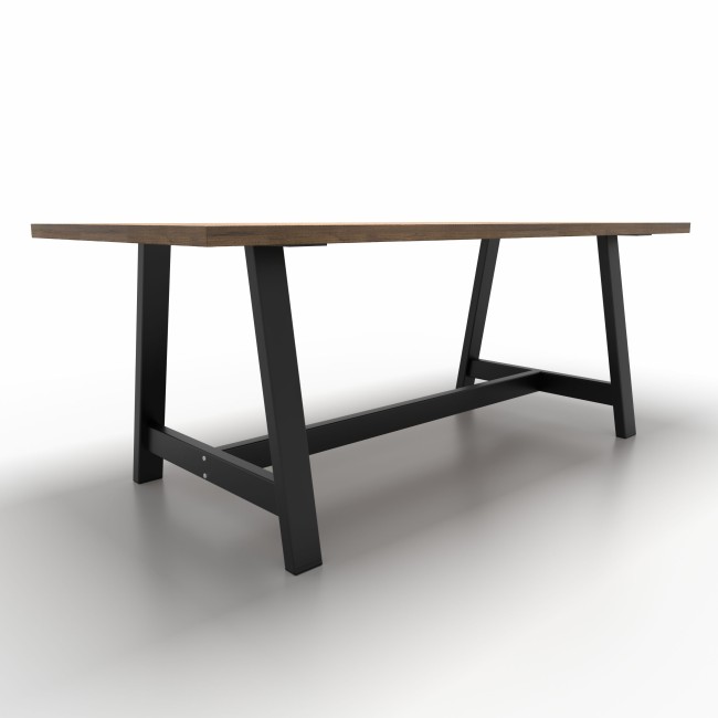 Gambe per scrivania in ferro a A con barra centrale, robuste e raffinate