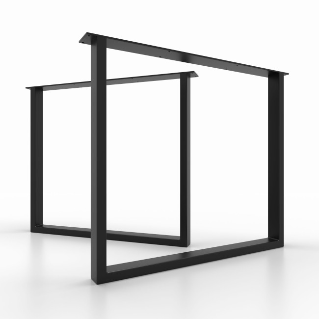 Gambe per tavolo slim nere, stile scandinavo, ideali per sala da pranzo moderna.