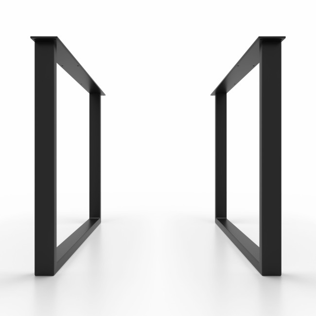 Gambe per tavolo in metallo slim grigie, look industrial chic, perfette per loft o open space.