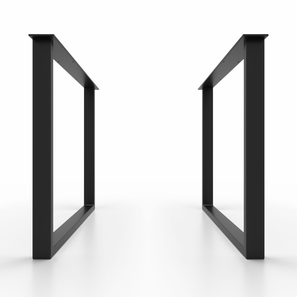 Schmale Tischfüße aus weißem Eisen, minimal chic, passend zu Holzplatten