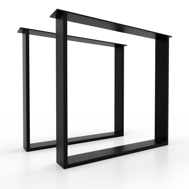 White iron table base, lightweight and minimal, for kids’ rooms.