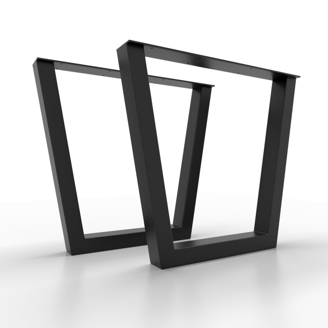 Gambe per tavolo in ferro a trapezio, stile industriale e grande stabilità