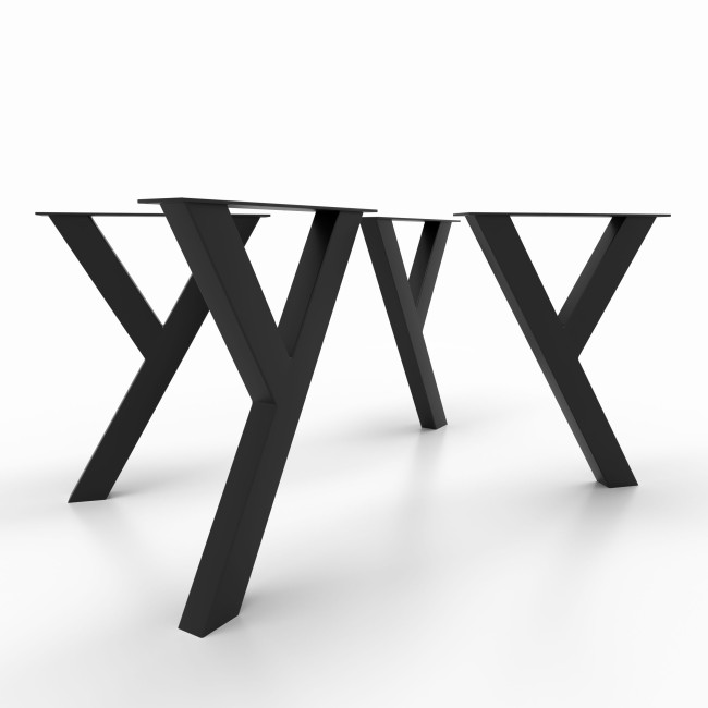 Piedi tavolo  a Y per tavolo in metallo grigio, perfetta per arredi contemporanei