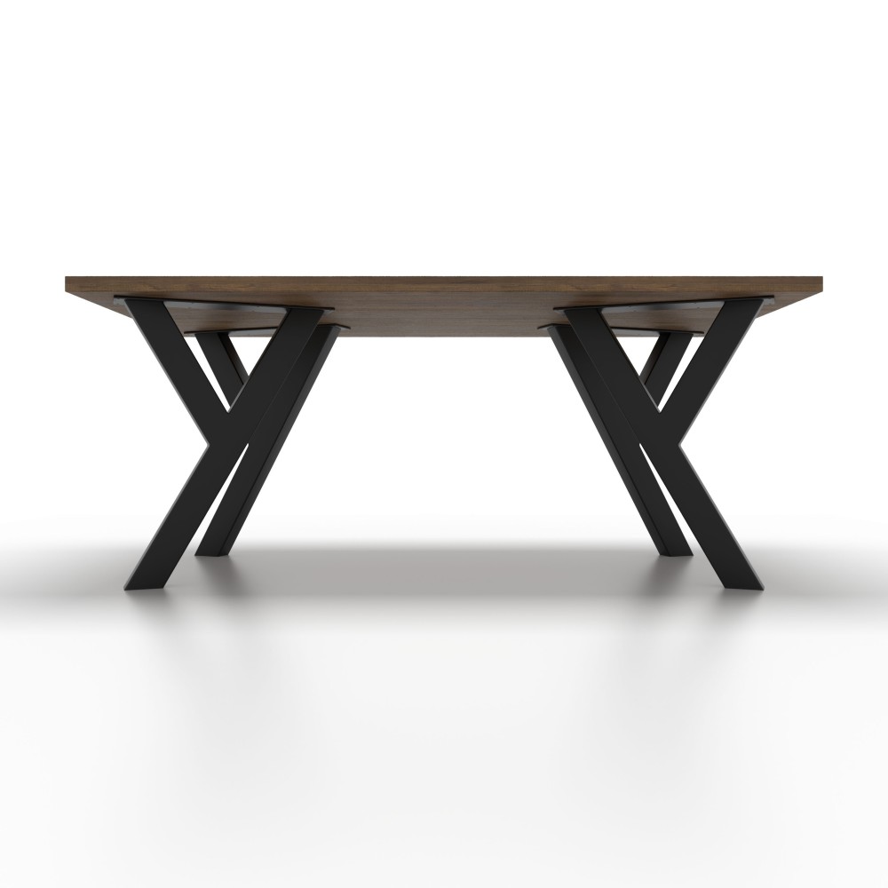 Y-shaped gray metal table feet, perfect for contemporary furnishings