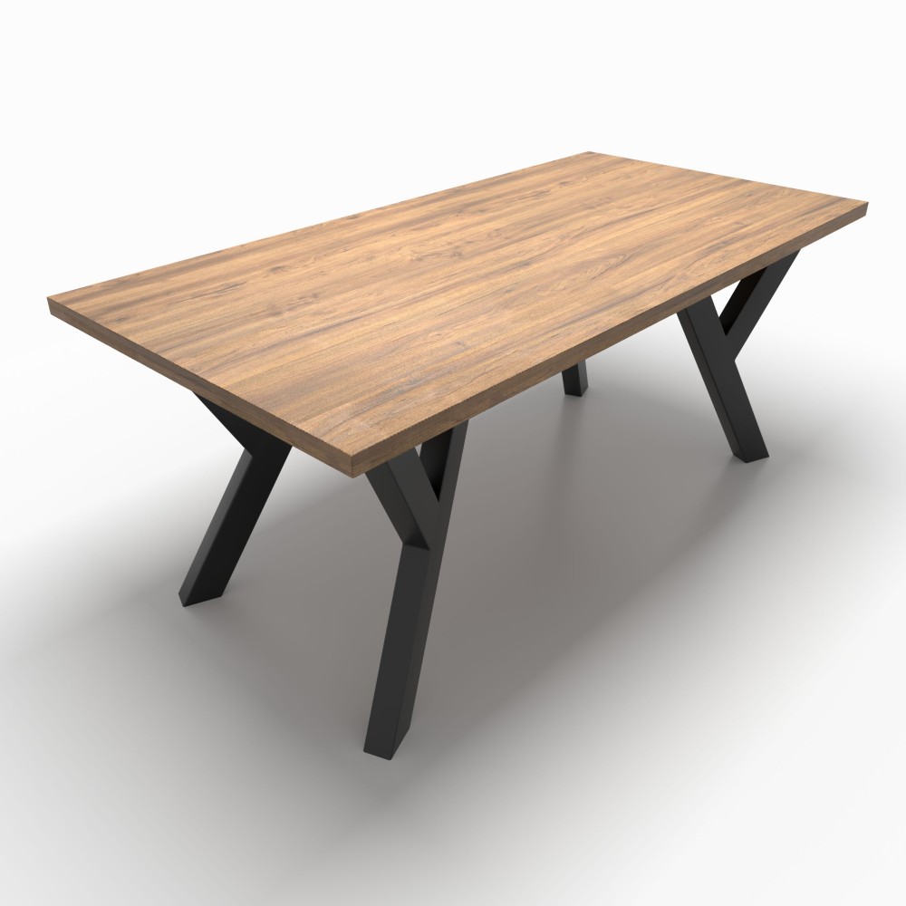 Y-shaped gray metal table feet, perfect for contemporary furnishings