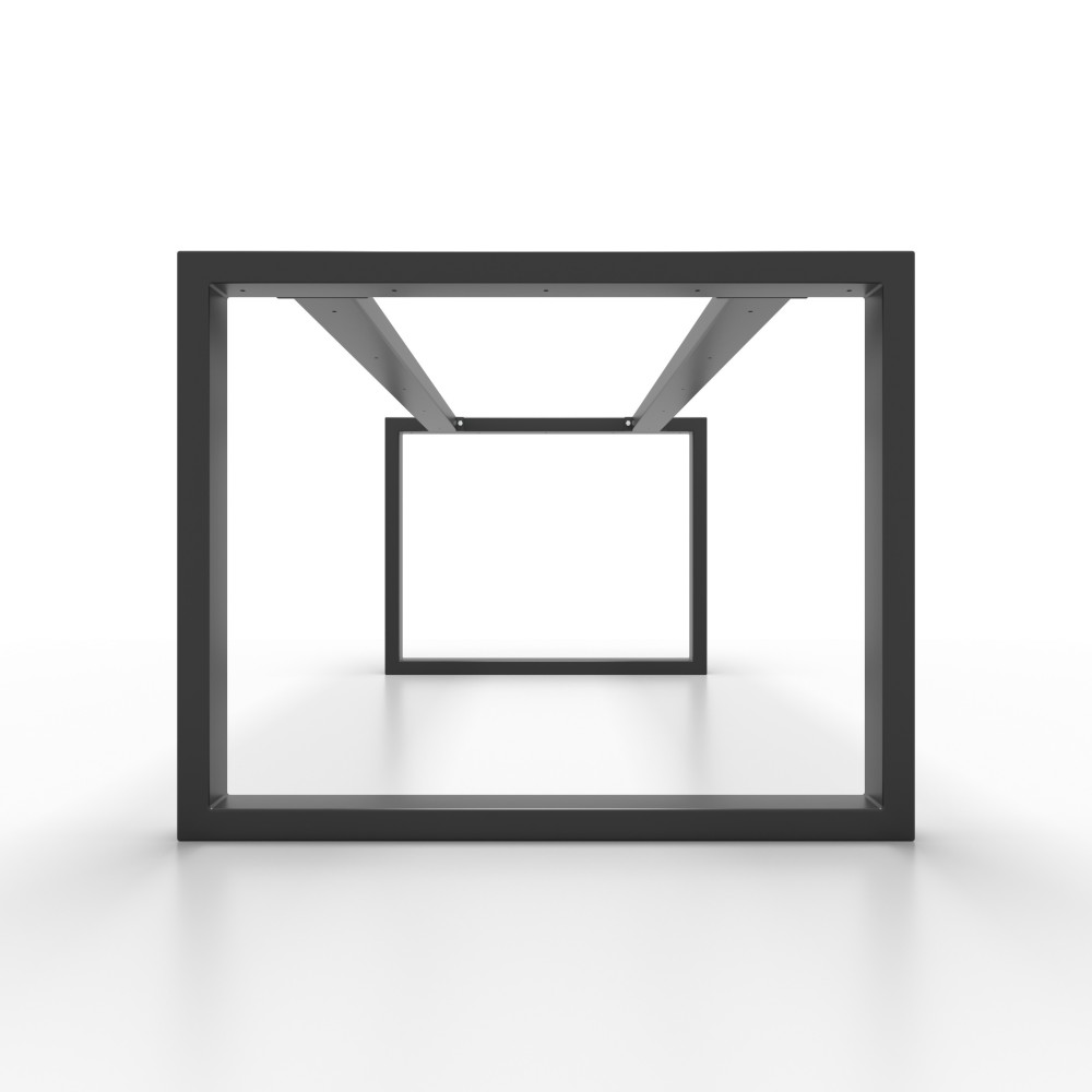 Base per tavolo in metallo, doppia barra a U, perfette per piani di design