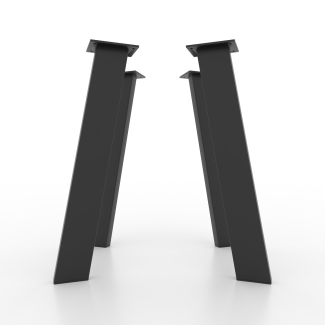 Gambe per tavolo in ferro leggermente inclinate, stile elegante e moderno