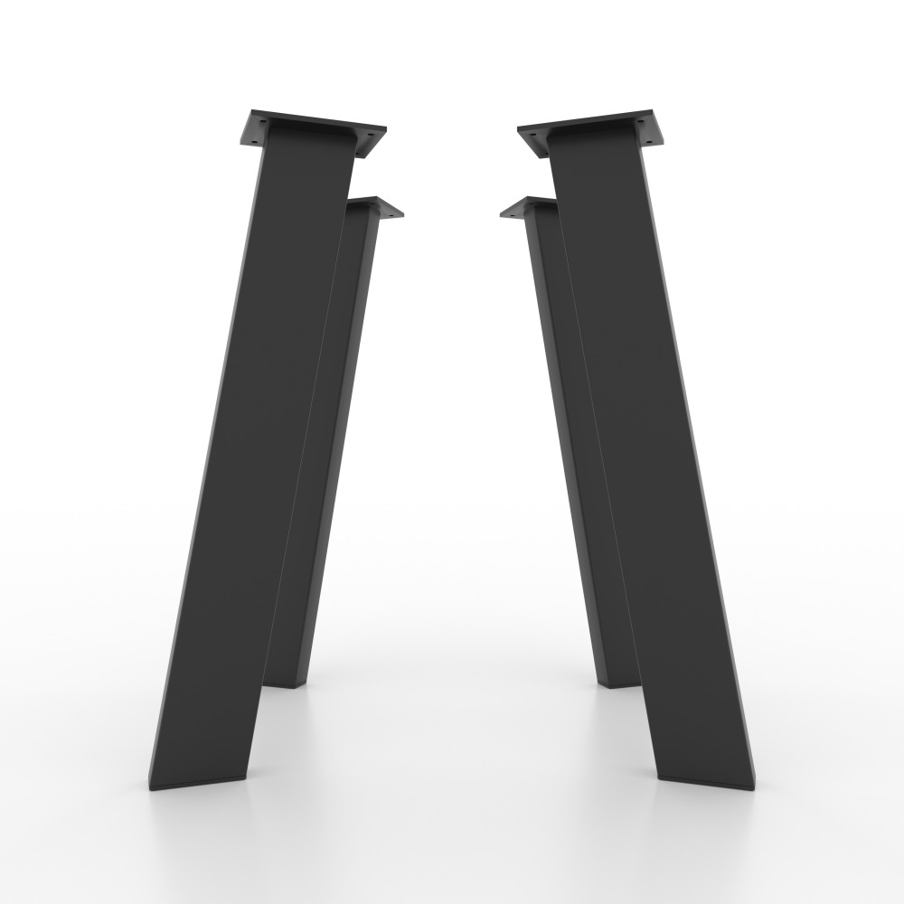 Slightly inclined iron table legs, elegant and modern style