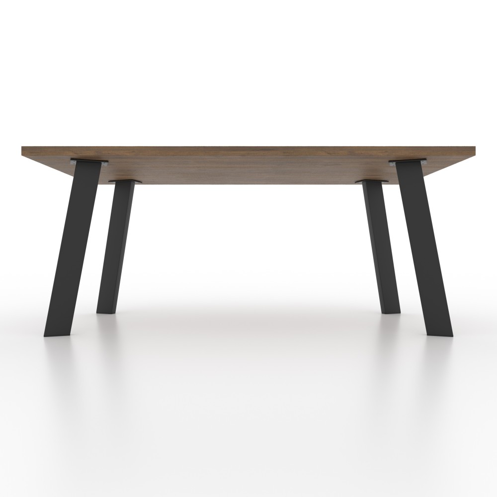 Leicht geneigte Tischbeine aus Eisen, eleganter und moderner Stil
